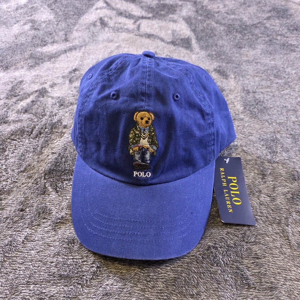 Ralph Lauren Polo Bear Cap Hat Preppy Bear Blue Unisex